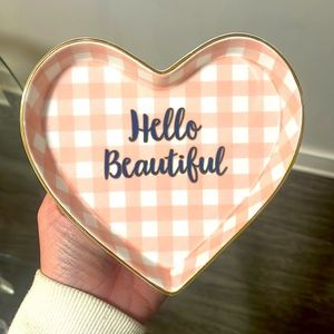Draper James Hello Beautiful Heart Trinket Tray